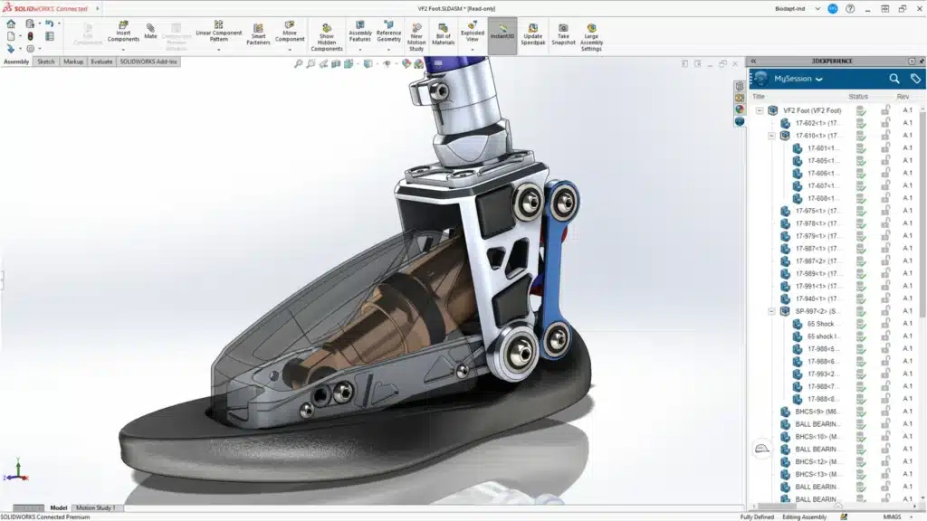 solidworks feet