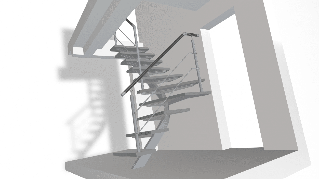 Vue d'un escalier