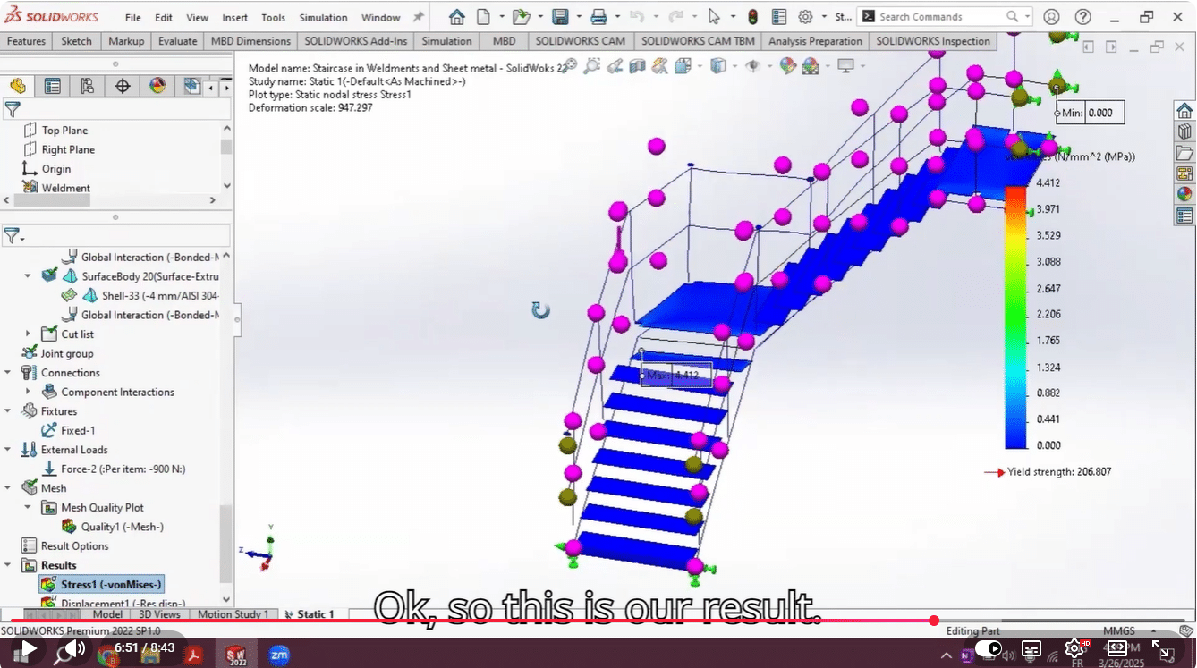 escalier simulation