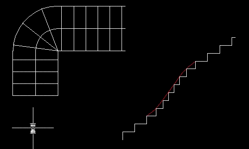 dessin autocad escalier